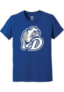 Summit Sportswear Drake Bulldogs Youth Blue Team Logo Short Sleeve T-Shirt