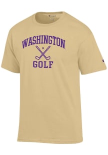 Champion Washington Huskies Gold Golf Icon Jersey Short Sleeve T Shirt