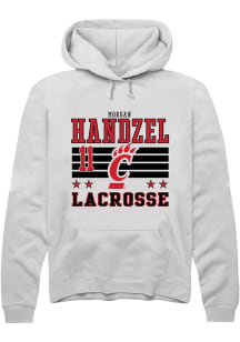 Morgan Handzel Cincinnati Bearcats Mens White NIL Striped Player Hood