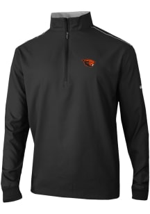 Columbia Oregon State Beavers Mens Black Heat Seal Bogey's Paradise Long Sleeve Qtr Zip Pullover