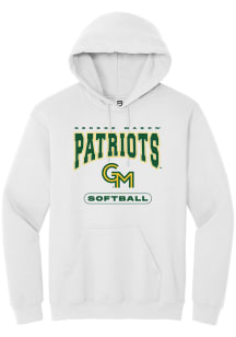 Summit Sportswear George Mason University Mens White Softball Long Sleeve Hoodie