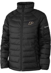 Columbia Purdue Boilermakers Womens Black Powder Lite Heavy Weight Jacket