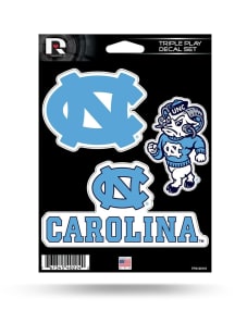 North Carolina Tar Heels Triple Play Auto Decal - Light Blue