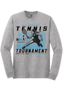 Summit Sportswear Big Ten Grey 2026 Women's Tennis Tournament Long Sleeve T Shirt