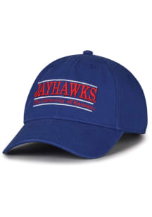 Kansas Jayhawks Bar Unstructured Adjustable Hat - Blue