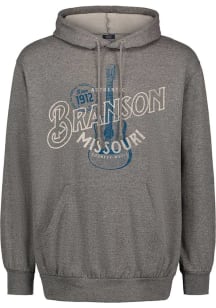 Branson Mens Grey Country Muisic Long Sleeve Hoodie