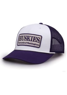 Washington Huskies Bar Patch Adjustable Hat - White