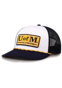 Michigan Wolverines Rope Trucker Adjustable Hat - White