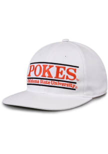 Oklahoma State Cowboys White Retro Bar White Mens Snapback Hat