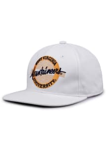 West Virginia Mountaineers White Retro Circle White Mens Snapback Hat