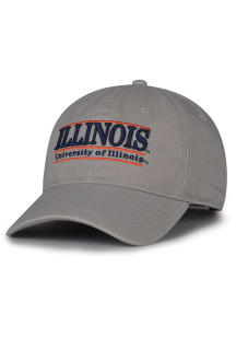 Illinois Fighting Illini Team Color Bar Adjustable Hat - Grey