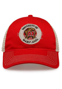 Maryland Terrapins Circle Trucker Adjustable Hat - Red