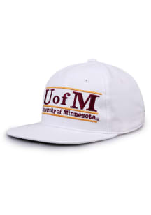 Minnesota Golden Gophers White Retro Bar Mens Snapback Hat