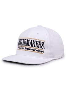 Purdue Boilermakers White Retro Bar Mens Snapback Hat