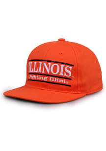 Illinois Fighting Illini Orange Retro Bar Mens Snapback Hat