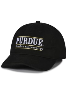 Purdue Boilermakers Relaxed Retro Bar Design Adjustable Hat - Black