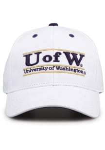 Washington Huskies Retro Bar Adjustable Hat - White