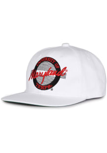 Maryland Terrapins White Retro Circle Mens Snapback Hat