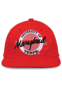 Maryland Terrapins Red Retro Circle Mens Snapback Hat