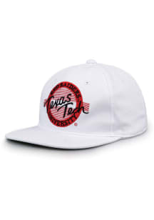 Texas Tech Red Raiders White Retro Circle Mens Snapback Hat