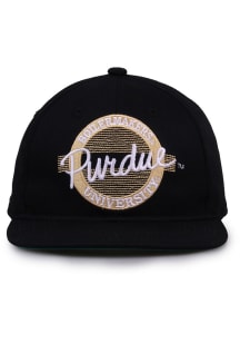 Purdue Boilermakers Black Retro Circle Mens Snapback Hat
