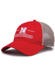 Nebraska Cornhuskers Split Bar Trucker Adjustable Hat - Red
