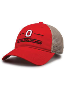 Ohio State Buckeyes Split Bar Trucker Adjustable Hat - Red