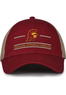 USC Trojans Split Bar Trucker Adjustable Hat - Cardinal
