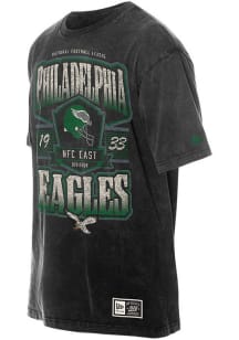New Era Philadelphia Eagles Black Retro Throwback Short Sleeve Fashion T Shirt
