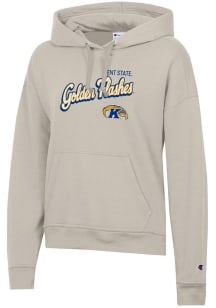 Champion Kent State Golden Flashes Womens Oatmeal Script Powerblend Hooded Sweatshirt