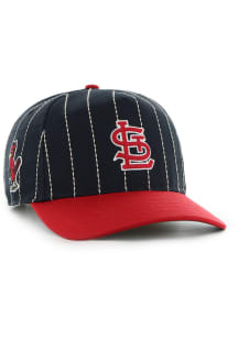 47 St Louis Cardinals Rawlings Pin Stripe Hitch Adjustable Hat - Navy Blue