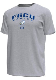 Under Armour Florida Gulf Coast Eagles Grey Arch over logo Tech Stretch Short Sleeve T Shirt