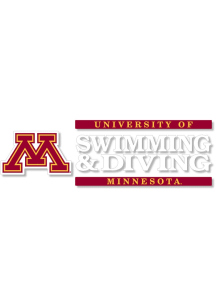 Minnesota Golden Gophers 6x2 Swim Dive Auto Decal - Maroon