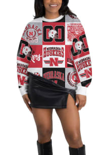 Gameday Couture Nebraska Cornhuskers Womens White Highlight Reel Crew Sweatshirt