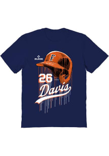 Jd Davis  Vive La Fete Cal State Fullerton Titans Youth Navy Blue Drip Short Sleeve T-Shirt