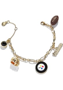 BaubleBar Pittsburgh Steelers 6 Charm Womens Bracelet