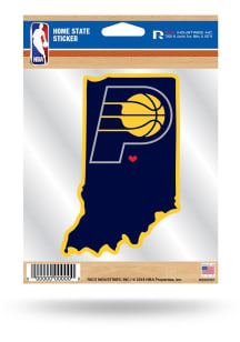 Indiana Pacers State Shape Auto Decal - Gold