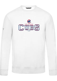 Levelwear Chicago Cubs Mens White Zane Journey Long Sleeve Crew Sweatshirt