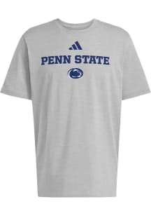 Adidas Penn State Nittany Lions Grey Locker Wordmark Short Sleeve T Shirt