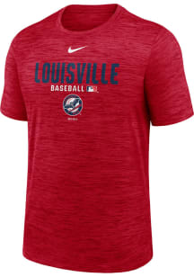 Nike Louisville Bats Red Velocity Short Sleeve T Shirt