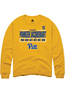 Claire Pannier Jacquemart Pitt Panthers Mens Gold NIL Stacked Box Player Crew