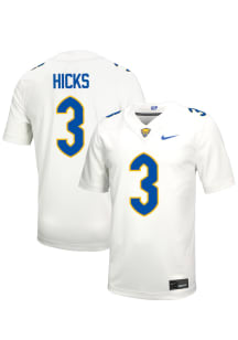 Cataurus "Blue" Hicks  Nike Pitt Panthers White NIL Name And Number Football Jersey