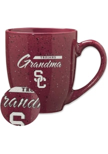 USC Trojans Grandma 16oz Speckle Ceramic Mug - Cardinal