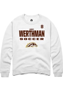 Abby Werthman Western Michigan Broncos Mens White NIL Stacked Box Player Crew