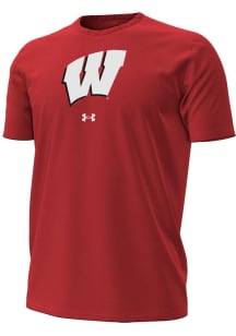 Under Armour Wisconsin Badgers Red Performance Short Sleeve T Shirt