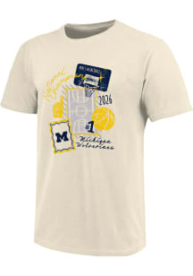 Michigan Wolverines Youth Ivory 2026 Men's Basketball National Champions Basketball Elements Short..