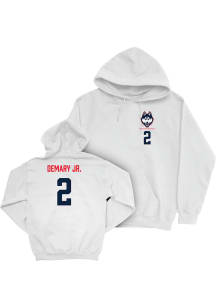 Silas Demary Jr. UConn Huskies Mens White NIL Logo Player Hood