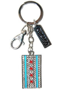 Chicago dangle flag Keychain