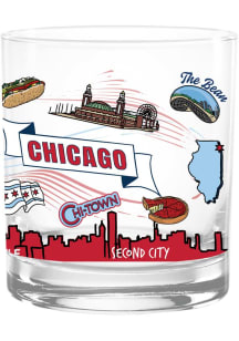Chicago 14oz Rock Glass - Red