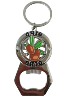 Ohio Spinning Bottle Cap Keychain